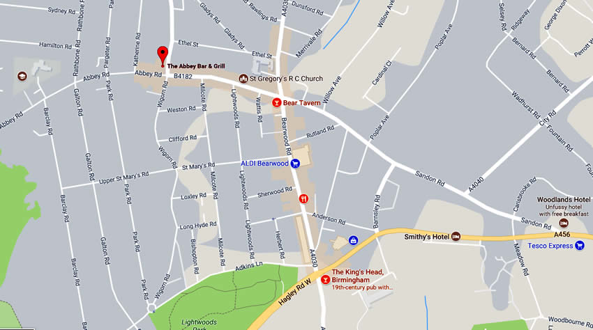 Abbey Bar & Grill	Abbey Road, Smethwick, B67 5RA