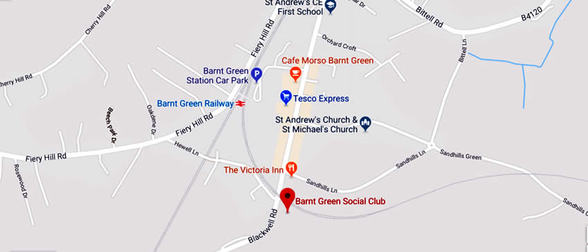 Barnt Green Social Club	1 Blackwell Road, Barnt Green, B45 8BT
