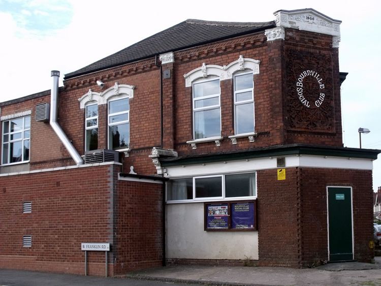 Bournville Working Mens Social Club	91 Mary Vale Rd, Bournville, B30 2DN
