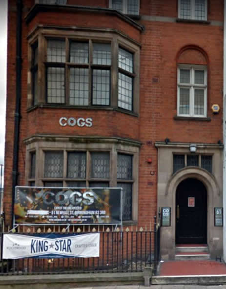 Cogs Bar	61 Newhall Street, Birmingham, B3 3RB	