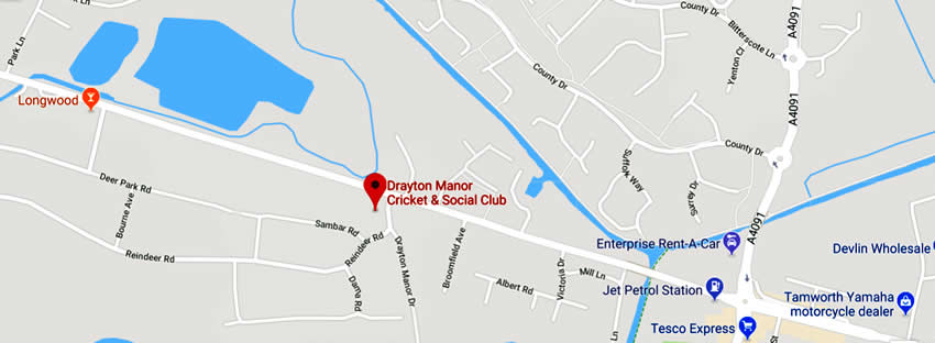 Drayton Manor Cricket & Social Club	Fallow Road, Fazeley, B78 3SJ