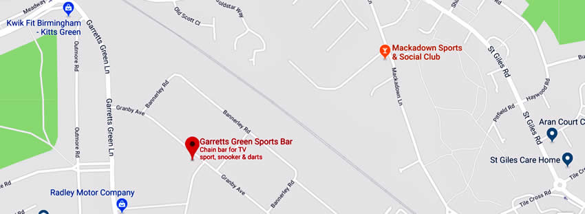 Garretts Green Sports Bar	Unit 1, Granby Avenue, Vale Pits Road, Garretts Green, B33 0TD